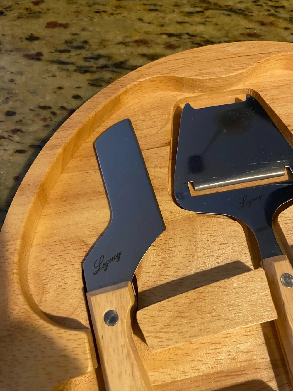 Legacy  Cheese Knife Set and Round Serving Board